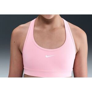 Girls Nike Pro Dri-Fit Swoosh Sports Bra Large Platinum Violet FJ7161-019